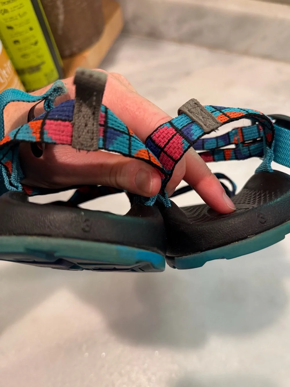 Chaco Kids ZX/1 EcoTread Sandals Multicolor Strappy Size 3